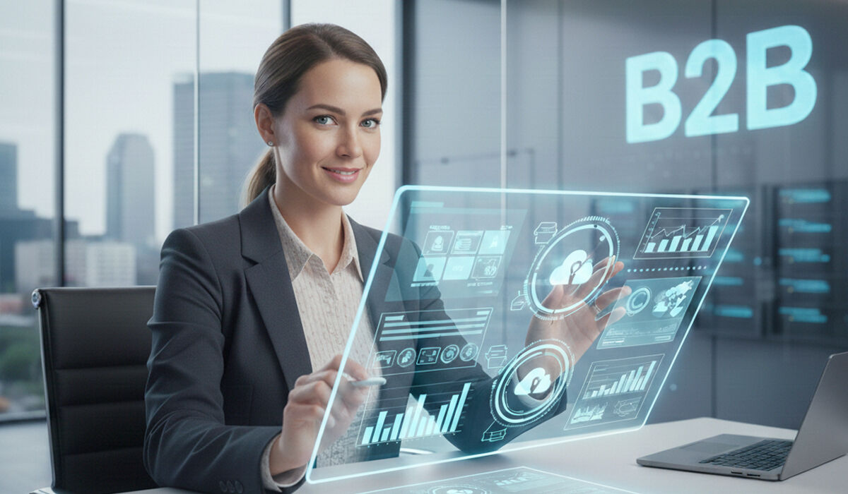 Kvalificerad B2B-säljare med digital kompetens bild