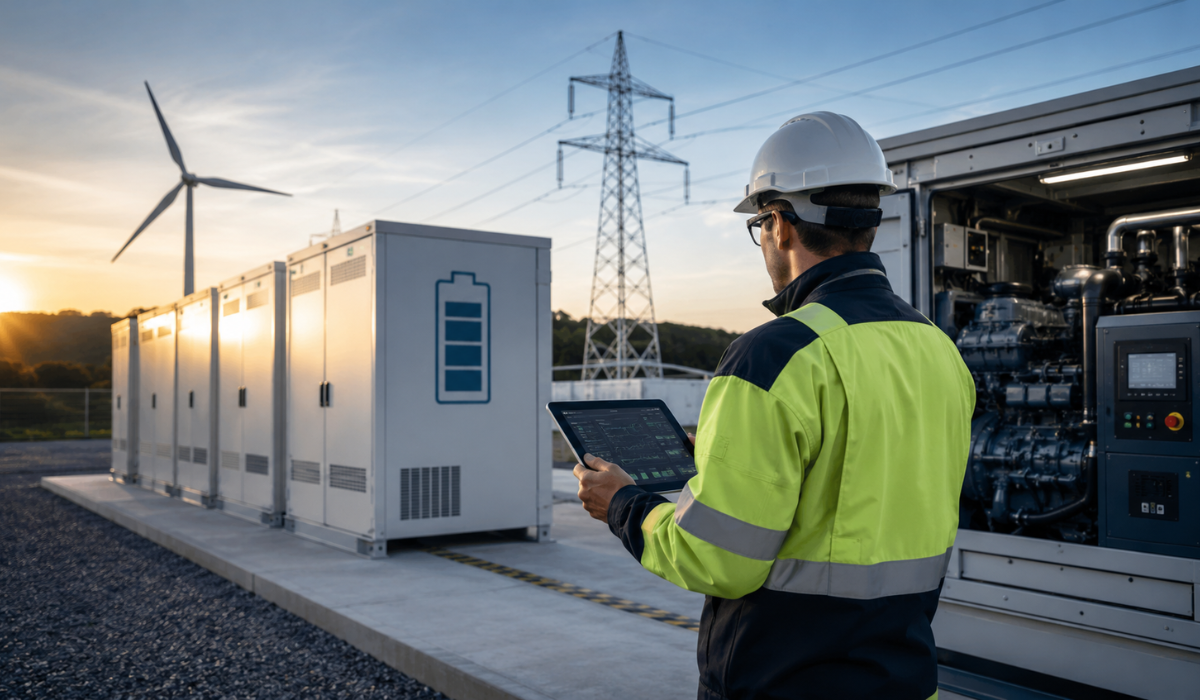Energilagring och reservkraft bild